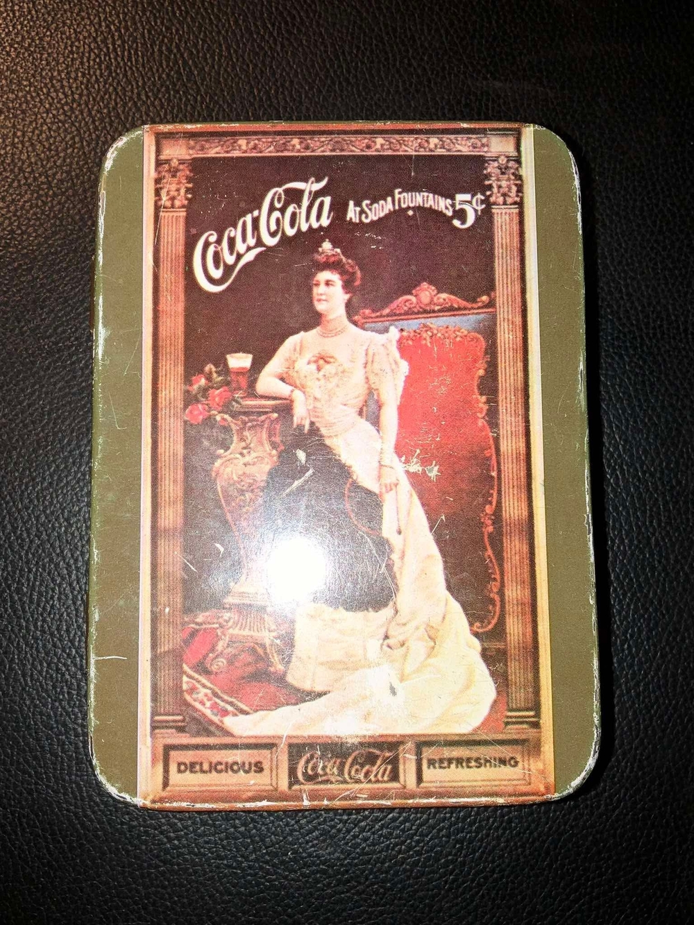 Coca-Cola Vintage Advertising Tin Sign - Green & Red